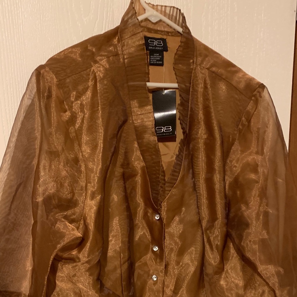 Gold dress jacket.
